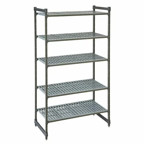 Cambro Camshelving CBU215464V5580 5-Shelf Polypropylene Brushed Graphite Shelving Kit 54"W X 21"D X 64"H — view 2