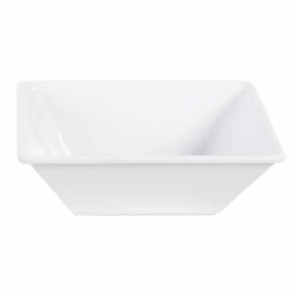 Thunder Group PS5004W Passion White 8 oz. Square Melamine Bowl | Case of 12 — view 1