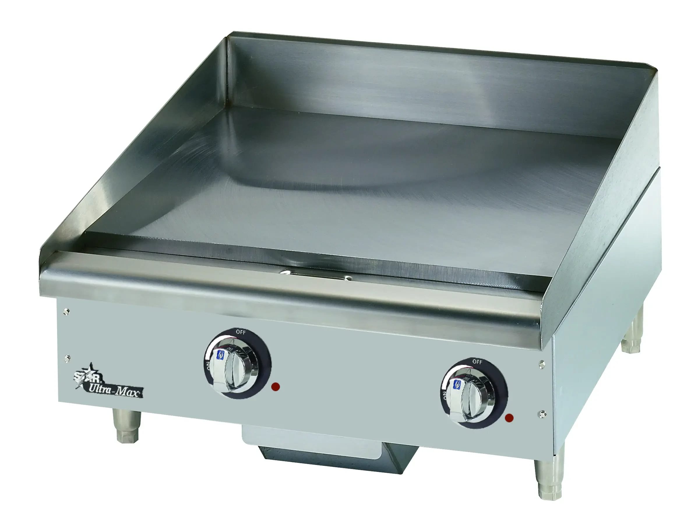 Star 724TA Ultra-Max® Series Electric Countertop Griddle 24 Inch Wide Mechanical Snap Action Thermostat Control Rectangle Polished Steel 1 Inch Thick Plate Heavy-Duty — 208V, 3PH — view 1