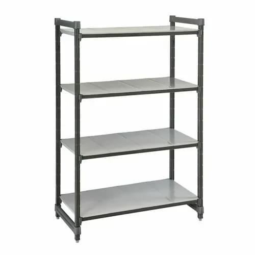 Cambro Camshelving ESU184864S4580 4-Shelf Polypropylene Brushed Graphite Shelving Kit 48"W X 18"D X 64"H — view 2