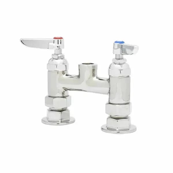 T&S B-0326-LN-SC 4" Deck Mount Double Pantry Faucet — view 1