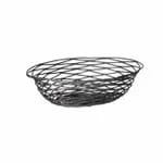 Tablecraft BK171182 Black Metal Artisan Round Basket with Integrated Ramekins 11" x 8-1/4" x 2" — view 5
