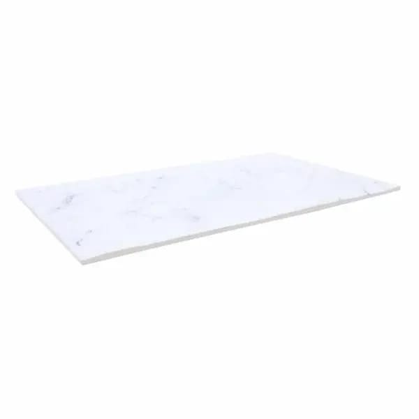 Tablecraft MG1WM Frostone White Marble Rectangular Melamine Serving Tray 20-3/4" x 12-3/4" — view 1