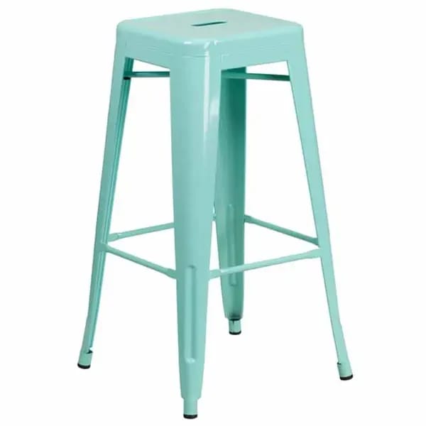 Flash Furniture ET-BT3503-30-MINT-GG Mint Galvanized Steel Bar Stool — view 1