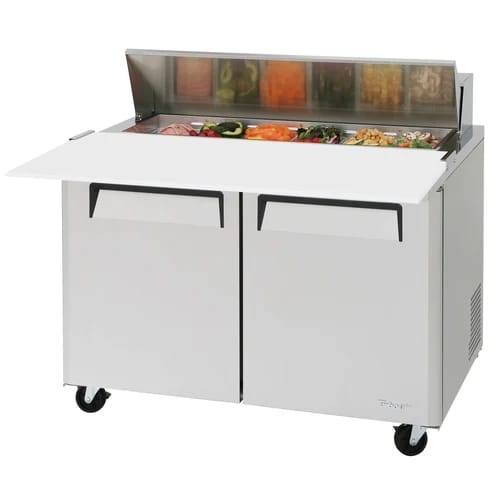 Turbo-Air MST-48-12-N 12 Pan 17" Deep Cutting Board 2-Door Sandwich Prep Table 48-1/4"W — view 2