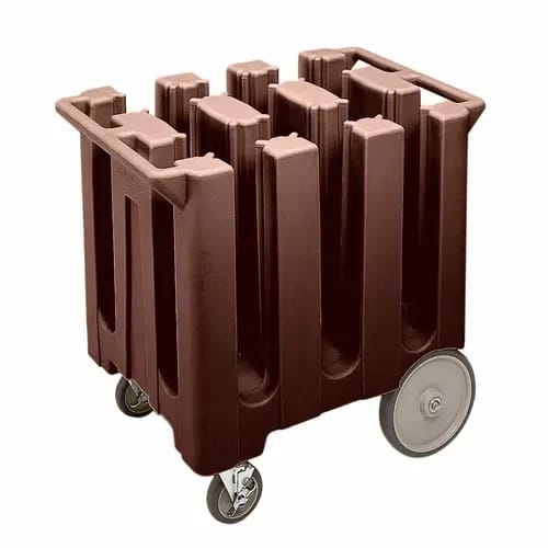 Cambro DC575131 Polyethylene 6 Dark Brown Dish Caddy With 6 Dividers — view 2
