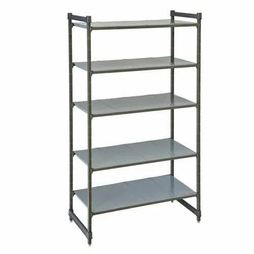 Cambro Camshelving CBU184884S5580 5-Shelf Polypropylene Brushed Graphite Shelving Kit 48"W X 18"D X 84"H — view 2