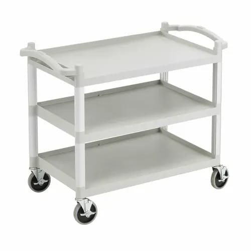 Cambro BC340KDLP480 3-Shelf 400 Lb. Capacity Speckled Gray Utility Bus Cart — view 1