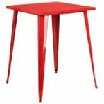 Flash Furniture CH-51040-40-WH-GG Square Bar Height Metal White Table — view 3