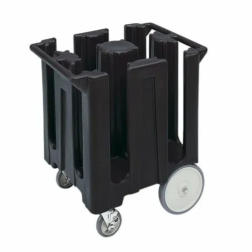 Cambro DC825110 Polyethylene 4 Black Dish Caddy With 4 Dividers — view 2