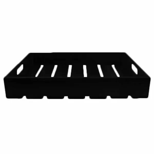 Tablecraft CRATE114BK Full Size Black Wood Display Crate 4-1/4" Deep — view 2