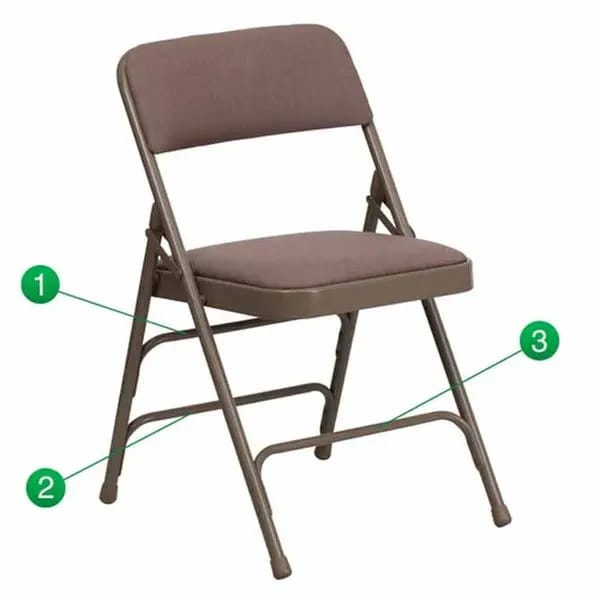 Flash Furniture HA-MC309AF-BGE-GG Beige Steel Folding Chair — view 1