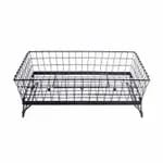 Tablecraft GMT13105 Black Metal Grand Master Transformer Rectangular Basket 13" x 10" x 5 — view 4