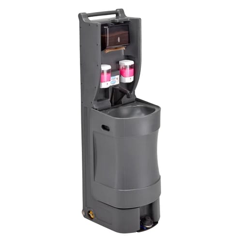 Cambro MHWS18615 Charcoal Gray Mobile Hand Wash Station — view 2