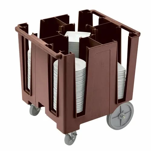 Cambro DCS950131 Polyethylene 5 Dark Brown Dish Caddy With 5 Dividers — view 2