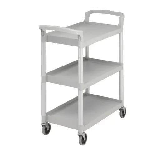 Cambro BC331KD480 3-Shelf 300 Lb. Capacity Speckled Gray Utility Bus Cart — view 2