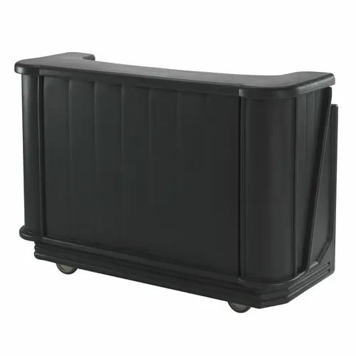 Cambro Cambar BAR650DX110 Black Portable Bar 7-Bottle Speed Rail 5-Button Soda Gun Portable Bar 67-1/2"W X 28-1/2"D X 47-1/2"H — view 1
