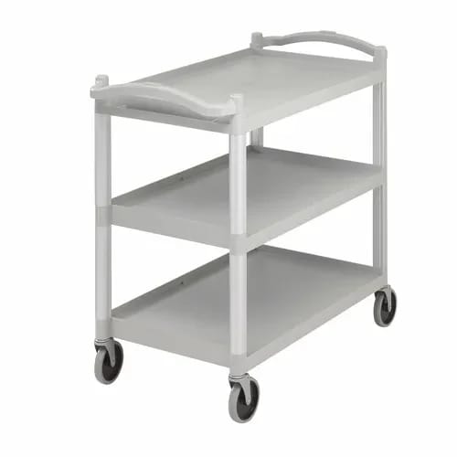 Cambro BC340KD480 3-Shelf 400 Lb. Capacity Speckled Gray Utility Bus Cart — view 1