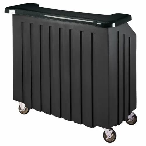 Cambro Cambar BAR540DS670 Black Portable Bar 5-Bottle Speed Rail Portable Bar 54"W X 25-7/8"D X 46-1/8"H — view 2