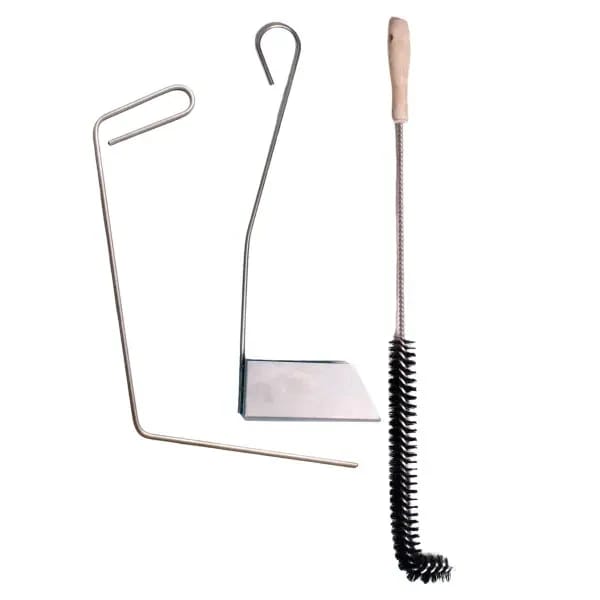 Patriot 3-Piece Commercial Deep Fryer Cleaning Kit with Clean Out Rod, Crumb Scoop, and L-Tip Brush — view 2