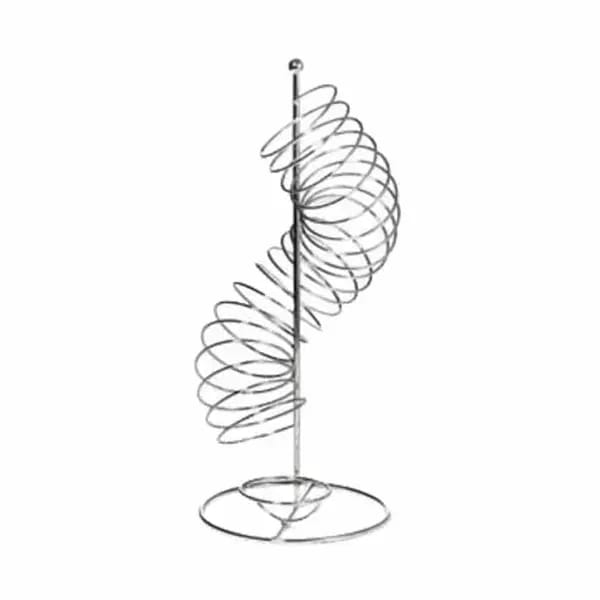 Tablecraft FSP1507 Spiral Chrome Plated Metal Meranda Fruit Basket 9" x 9" x 18-1/2 — view 1