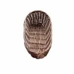 Tablecraft 2418 Black Oblong Woven Basket 15" x 6" x 3 | Case of 12 — view 3