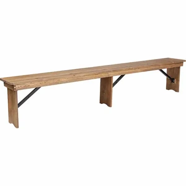 Flash Furniture XA-B-96X12-L-GG Wood Folding Bench 96"W — view 1