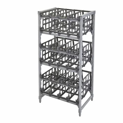 Cambro Camshelving CPU243672C96480 Premium Stationary Add-On Speckled Gray #10 Can Rack — view 2