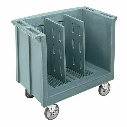 Cambro TDC30401 Polyethylene 2 Slate Blue Dish Caddy With 2 Adjustable Dividers — view 2