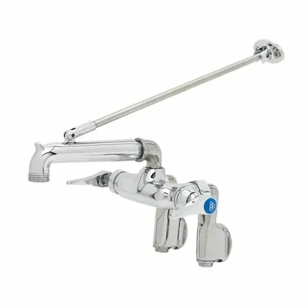 T&S B-2345 Wall Mount Service Sink Faucet with Pail Hook — view 2
