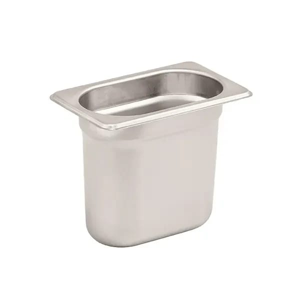 1/9-Size Anti-Jam Heavy Duty Stainless Steel Food Pan 6" Deep — view 2