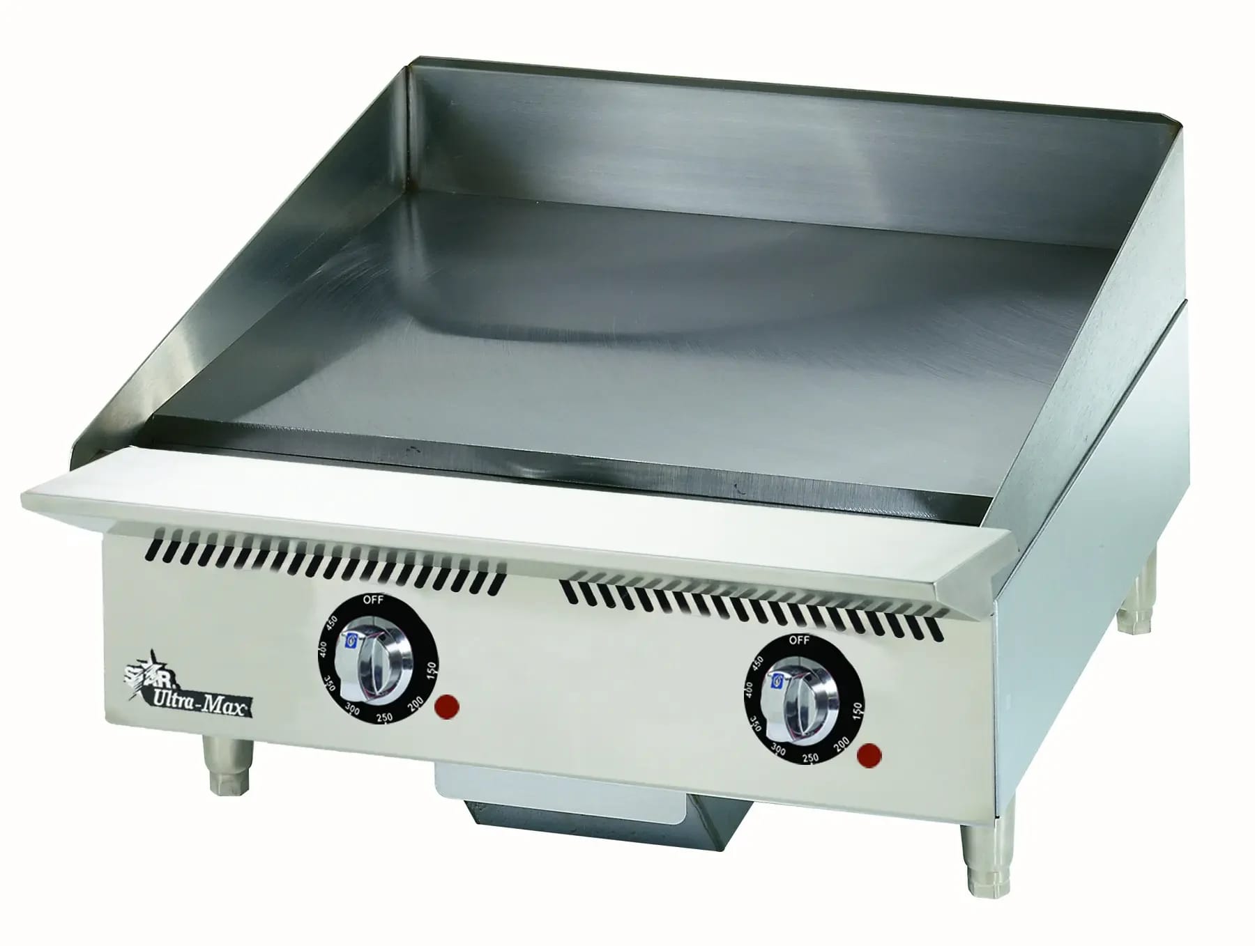 Star 824TA Ultra-Max® Series Gas Countertop Griddle 24 Inch Wide Mechanical Snap Action Thermostat Control Rectangle Polished Steel 1 Inch Thick Plate Heavy-Duty — Propane,... — view 1
