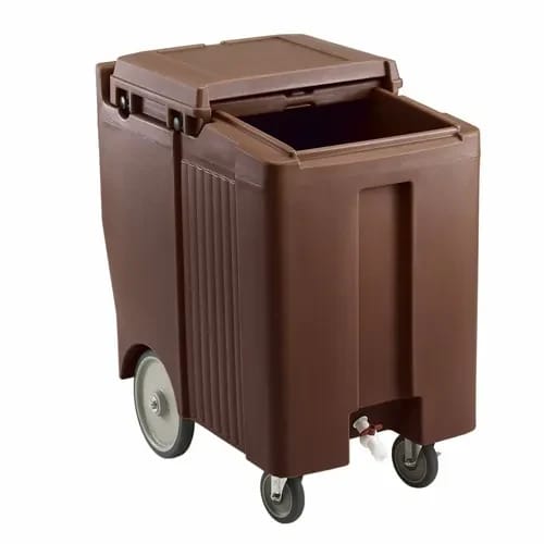 Cambro Slidinglid ICS175TB131 175 Lb. Dark Brown Mobile Ice Caddy — view 2