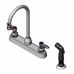 T&S B-0167-01 8" Wall Mount Pre-Rinse Faucet with 54" Hose Spray Assembly with Spray Hose — view 4