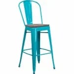 Flash Furniture CH-31320-30GB-OR-GG Orange Galvanized Steel Bar Stool — view 3