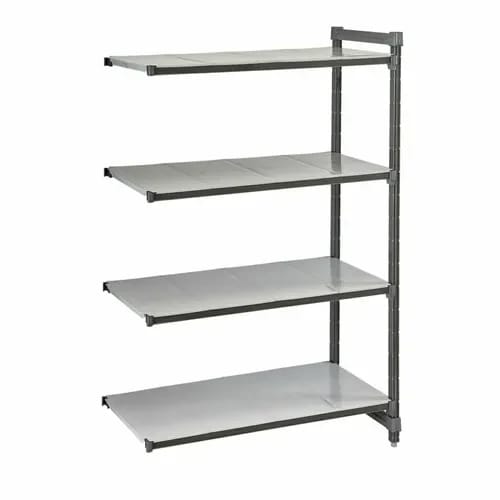 Cambro Camshelving CBA184864S4580 4-Shelf Polypropylene Brushed Graphite Add-On Shelving Unit 48"W X 18"D X 64"H — view 1