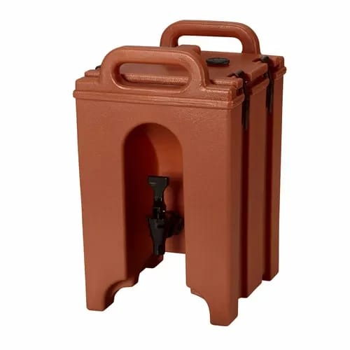 Cambro Camtainer 100LCD402 1-1/2 Gallon Insulated Brick Red Beverage Dispenser — view 2