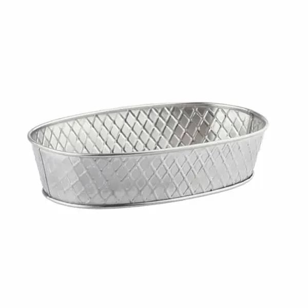 Tablecraft 10036 Lattice Stainless Steel Oval Platter 9-1/2" x 6" x 2-1/8" — view 2
