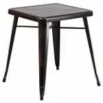 Flash Furniture CH-31330-29-BL-GG 23-3/4" Square Dining Height Galvanized Steel Blue Table — view 4
