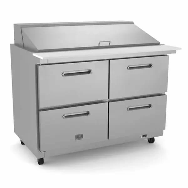 Kelvinator KCHMT48.18.2D 18 Pan 4-Drawer Mega-Top Sandwich Prep Table 48-1/4"W — view 2