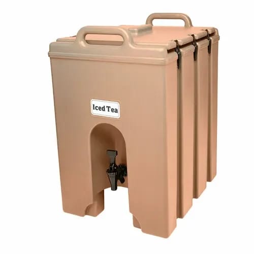Cambro Camtainer 1000LCD157 11-3/4 Gallon Insulated Coffee Beige Beverage Dispenser — view 1