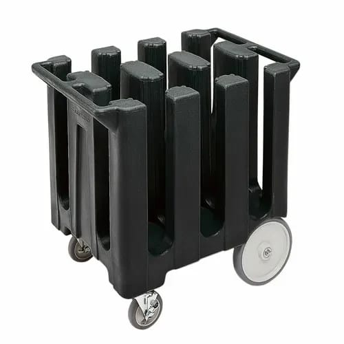 Cambro DC700110 Polyethylene 6 Black Dish Caddy With 6 Dividers — view 2