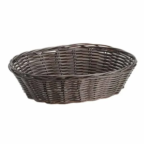 Tablecraft 1474 Brown Oblong Woven Basket 9" x 6" x 2-1/4 | Case of 12 — view 1