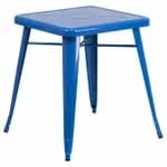 Flash Furniture CH-31330-29-WH-GG 23-3/4" Square Dining Height Galvanized Steel White Table — view 5