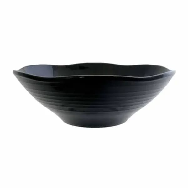 Thunder Group 39093BK Classic Black 45 oz. Melamine Soup Bowl | Case of 12 — view 1