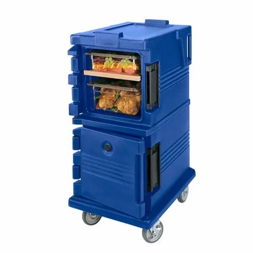 Cambro Ultra Cam Cart UPC600186 Insulated Navy Blue Front Loader Food Carrier — view 2