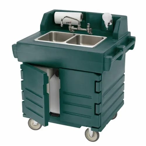Cambro Camkiosk KSC402192 Granite Green Hand Sink Cart — view 2