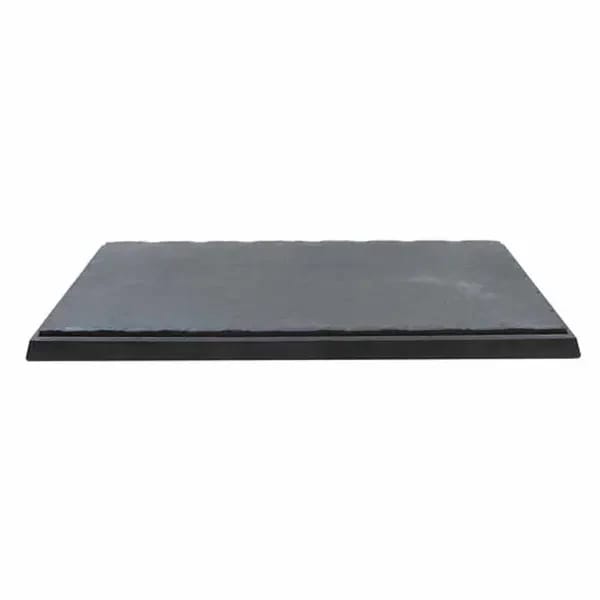 Tablecraft MGD2112 Frostone Slate Square Melamine Serving Tray 21" x 12-7/8" x 1-1/8" — view 1
