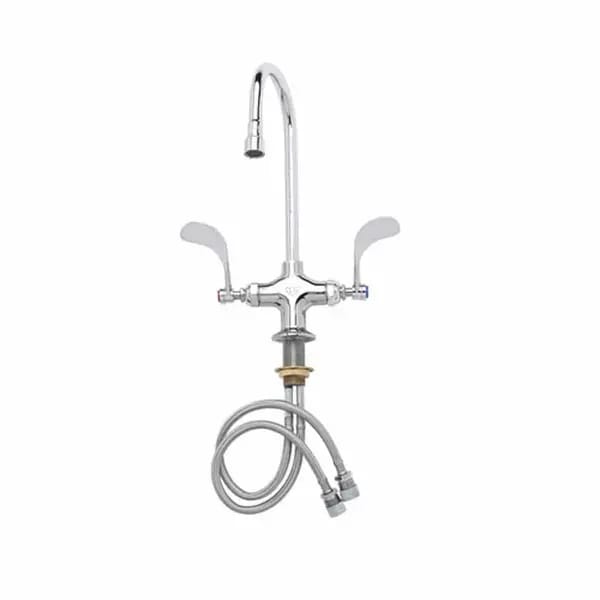 T&S B-0300-VR4 Single Hole Deck Mount Double Pantry Faucet with 5-3/4" Gooseneck Spout — view 2
