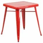 Flash Furniture CH-31330-29-BL-GG 23-3/4" Square Dining Height Galvanized Steel Blue Table — view 3
